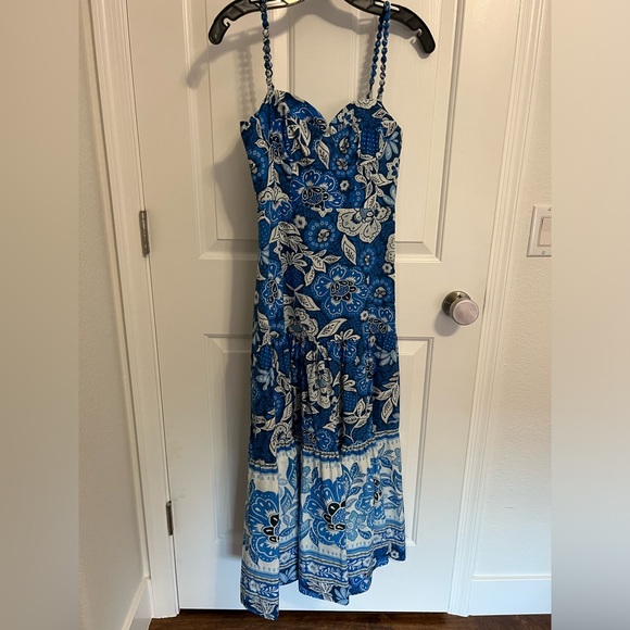 Farm Rio Full of Flowers Sweetheart Midi Dress - Size XS - Picture 1 of 3